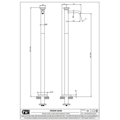 Змішувач для раковини Gessi - Origini 66095