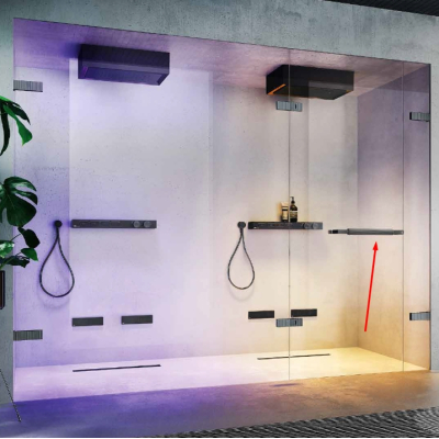 Gessi Shower Venti20 полотенцетримач на душове скло 65511