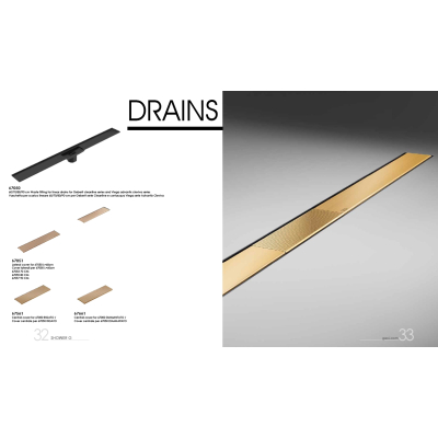 Gessi Shower G Outfit-Drains Diamanto Rigato душовий трап 60 см