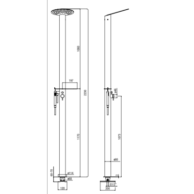 Alpi Outdoor Santa L Вуличний душ ST RE10S 