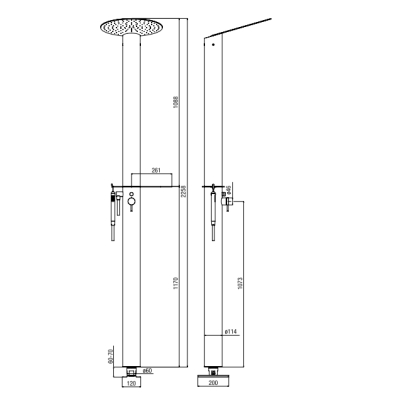 Alpi Outdoor Santa XL Вуличний душ ST XL10S 