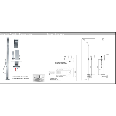 Bossini Outdoor Arch Column  Вуличний душ  L00865
