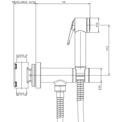 Bossini Paloma Flat  Гігієнічний душ E37015