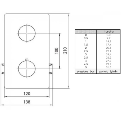 Змішувач Bossini Oki з термостатом 2-5 ways, хром (Z00002000030005)
