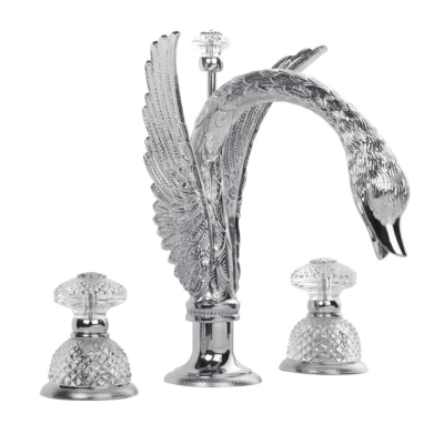Змішувач для умивальника Cristal&Bronze - Cygne Flamant 1301