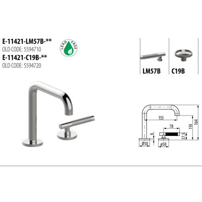 Graff Design Harley змішувач для раковини E-11421-LM57B