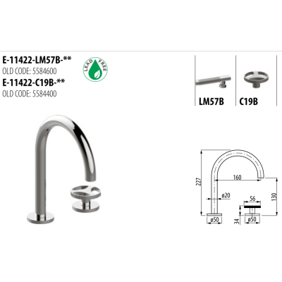 Graff Design Harley змішувач для раковини E-11422-LM57B