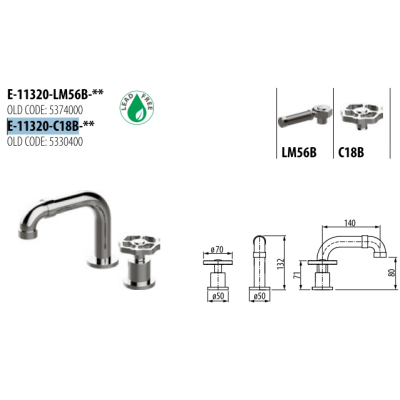 Graff  VINTAGE змішувач для раковини E-11320-C18B