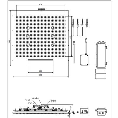 WeareIB Soffioni Aquariva душова лійка 60*60 AV630