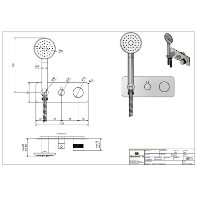 Змішувач для душу IB Rubinetterie - Reflex ERX314SS