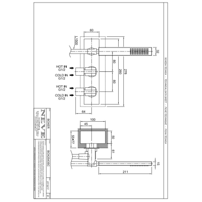 Змішувач для душу Neve - Boxer BOX2543SC