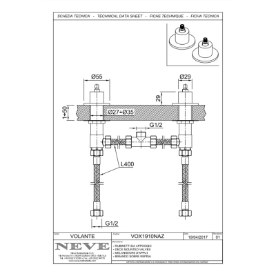 Кухонний змішувач Neve-VOX1910NAZ