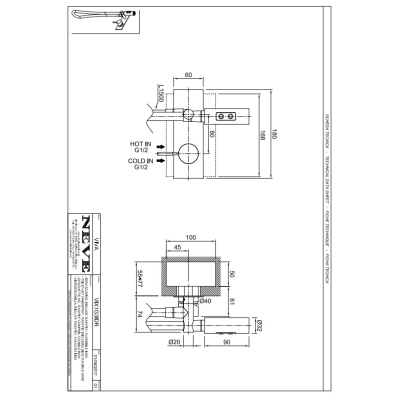 Гігієнічний душ Neve - Viva VIX1G3IDR