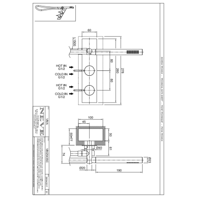 Змішувач для душу Neve - Viva VIX2543SC