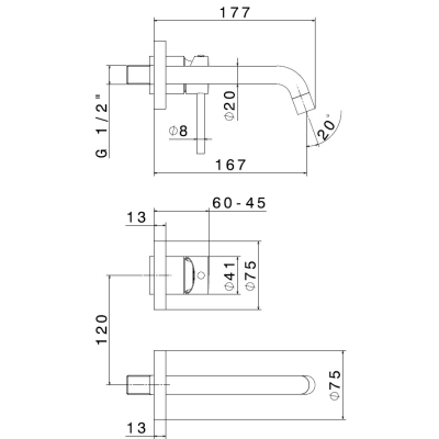 Змішувач для умивальника New Form - XT 4228E