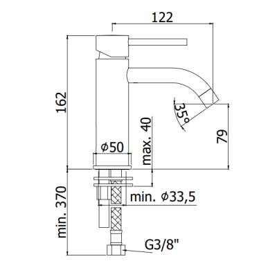 Змішувач для раковини Paffoni Light LIG075NO