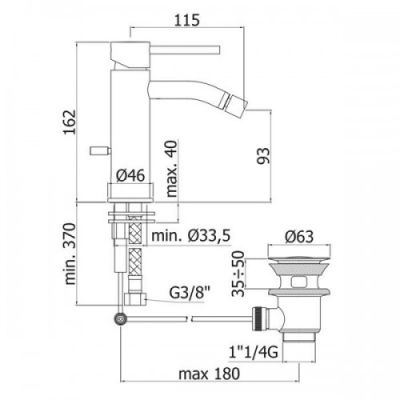 Змішувач для біде Paffoni Light LIG 135 NO