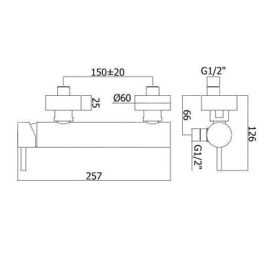 Змішувач для душу Paffoni Light LIG 168 NO