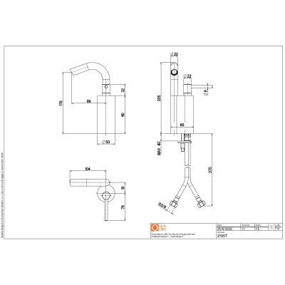Змішувач для біде Quadro Design – FFQT. сталь 2135