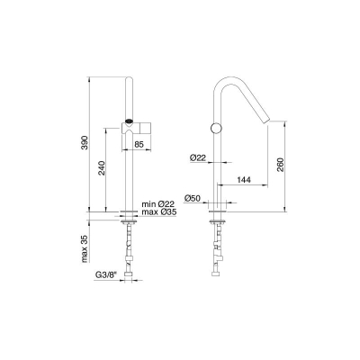 Treemme змішувач для раковини 22mm IT 1118 IS 2H ZZ