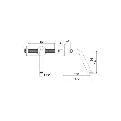 Treemme змішувач для раковини 22mm RWIT 6051 IS 03