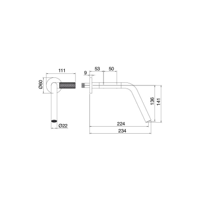 Treemme змішувач для раковини 22mm RWIT 3051 IS 03