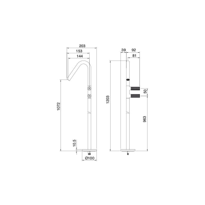 Treemme змішувач для раковини 22mm RWIT 6082 IS 01