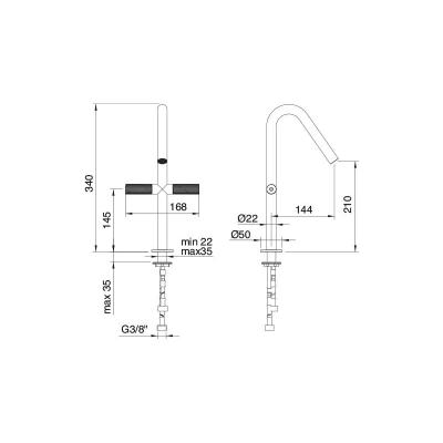 Treemme змішувач для раковини 22mm IT 6053 IS 2G ZZ