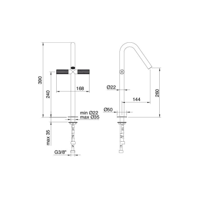 Treemme змішувач для раковини 22mm IT 6015 IS 2G ZZ