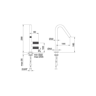 Treemme змішувач для раковини 22mm IT 3014 IS 2G ZZ
