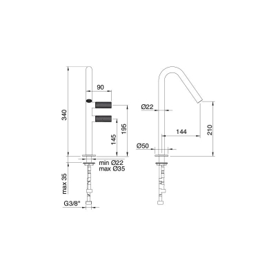 Treemme змішувач для раковини 22mm IT 3053 IS 2G ZZ