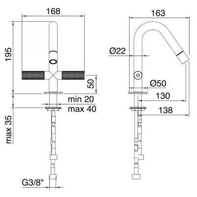 Treemme змішувач для біде 22mm IT 6024 IS 2G ZZ