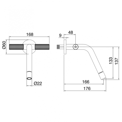 Treemme змішувач для біде 22mm RWIT 6028 IS 03