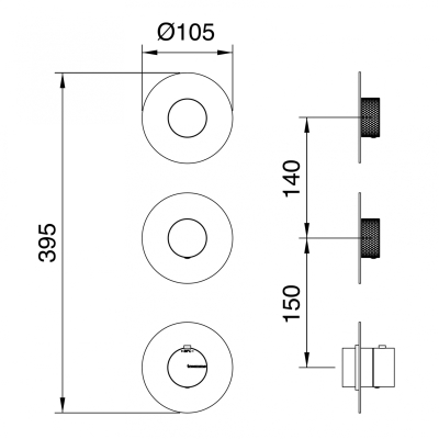 Treemme змішувач для душу 22mm RWIT 6074 IS 01