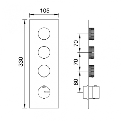 Treemme змішувач для душу 22mm RWIT 6094 IS 03