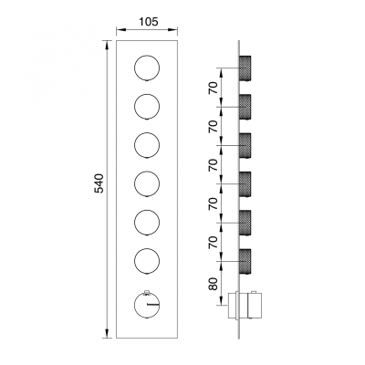 Treemme змішувач для душу 22mm RWIT 6064 IS 35