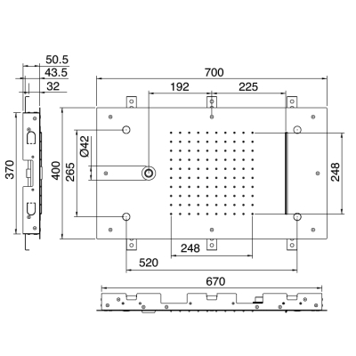 Treemme 3M Showers душова лійка 70*40  RTBR 386