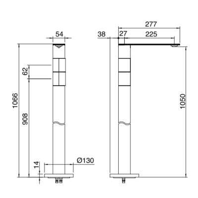 Treemme змішувач для раковини 5mm RWIT 2582 IS 05