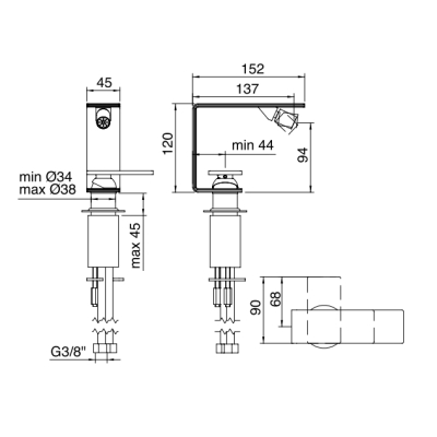 Treemme змішувач для біде 5mm IT 2822 IS 5M ZZ