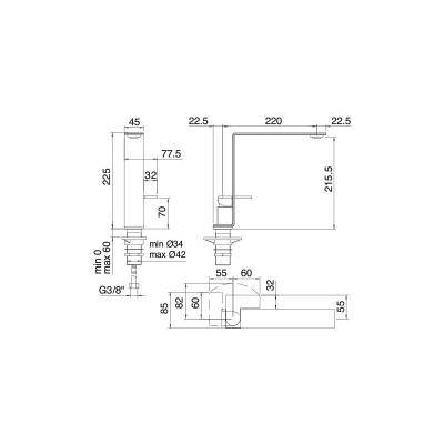 Змішувач для кухні Treemme - 5mm IT 2834 IS 5B ZZ