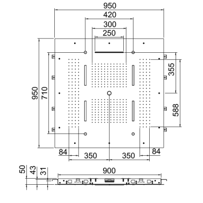 Treemme 3M Showers душова лійка 95*95 RTBR 389