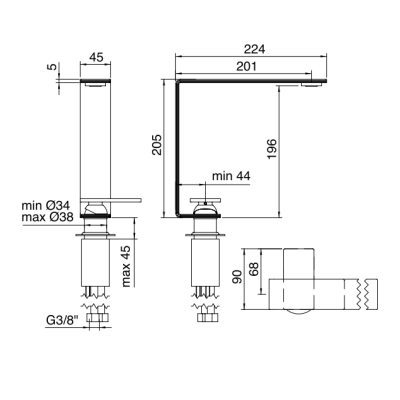 Treemme змішувач для раковини 5mm IT 2818 IS 5M ZZ