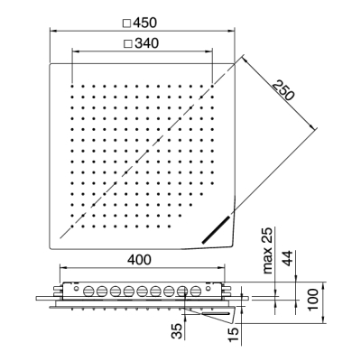 Treemme 3M Showers душова лійка 45*45 RTBR 407