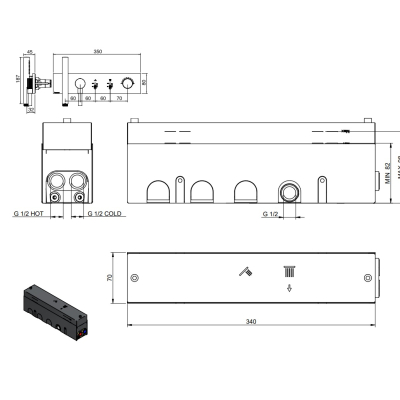 Treemme змішувач для душу Watt RWIT 2B91 IS 01