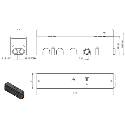 Treemme змішувач для душу Watt RWIT 2B92 IS 01