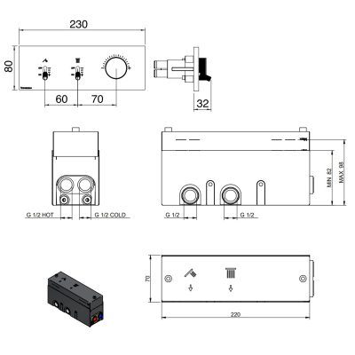 Treemme змішувач для душу Watt RWIT 2B89 IS 01