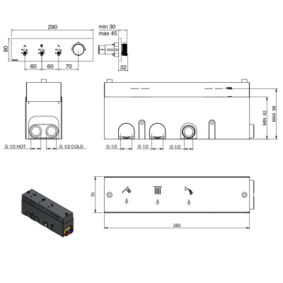 Treemme змішувач для душу Watt RWIT 2B94 IS 01
