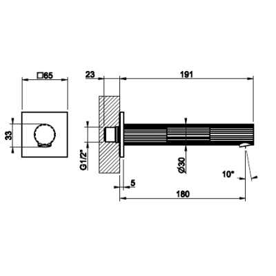 Gessi Incastri вилив 75103