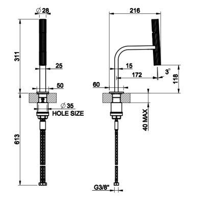 Gessi Incastri змішувач для раковини 75202