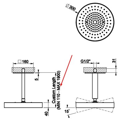 Gessi Incastri душова лійка 75170